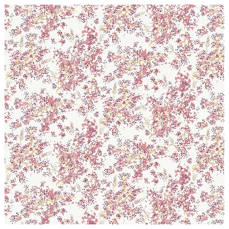 Printed Popelin SAICHU White / Pink Multicolored